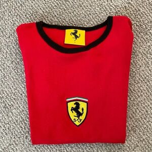 Ferrari Red Tee with Black Trim